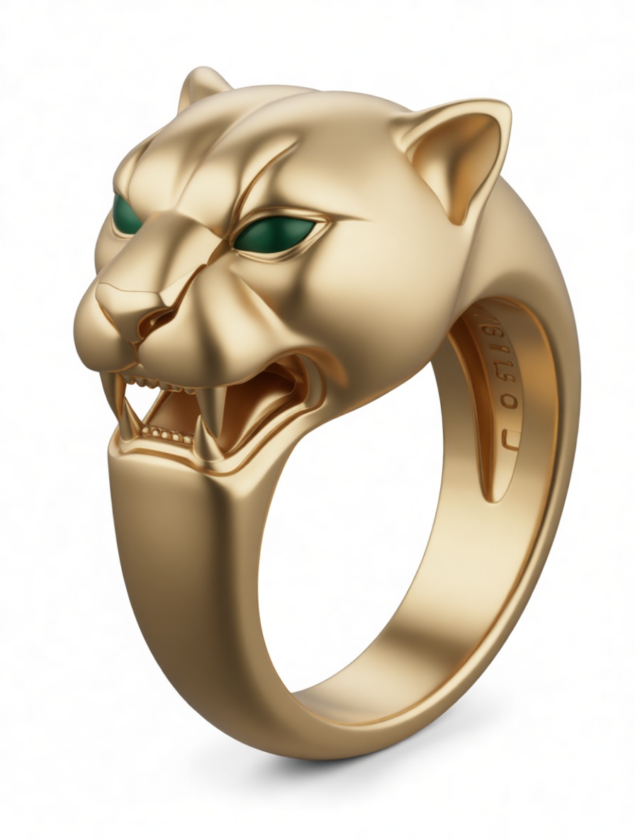 Panther Head Ring free 3D printable STL