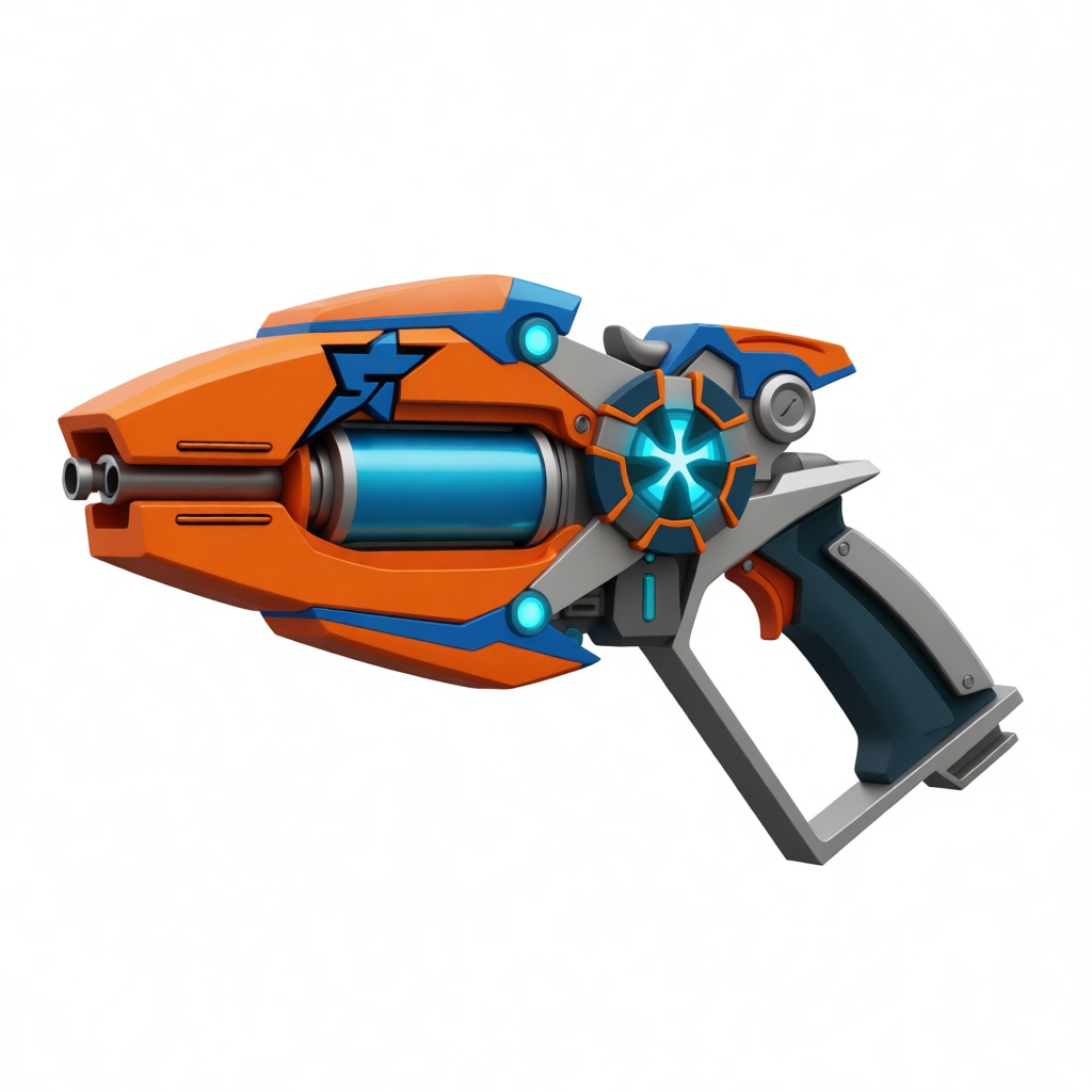 Futuristic Energy Pistol free 3D printable STL