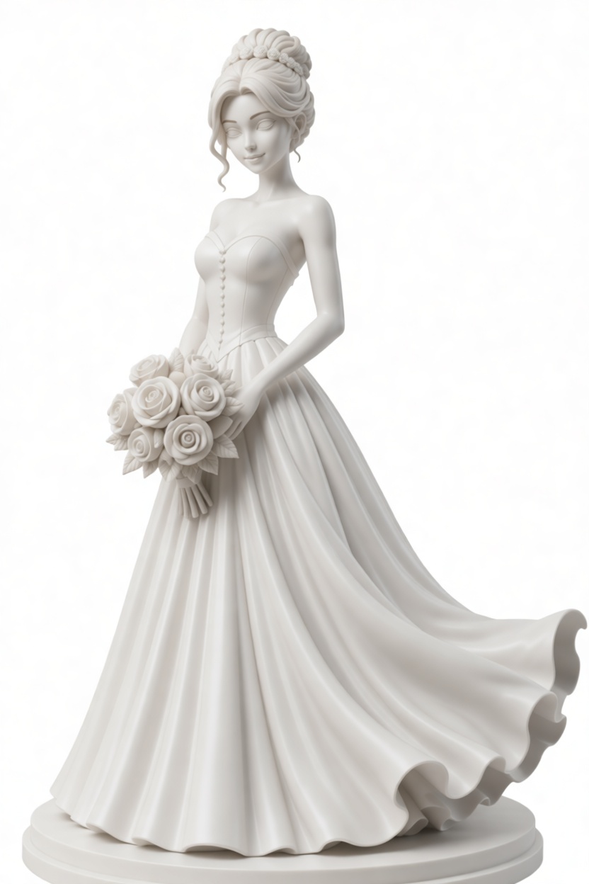 Elegant Bride Figurine free 3D printable STL