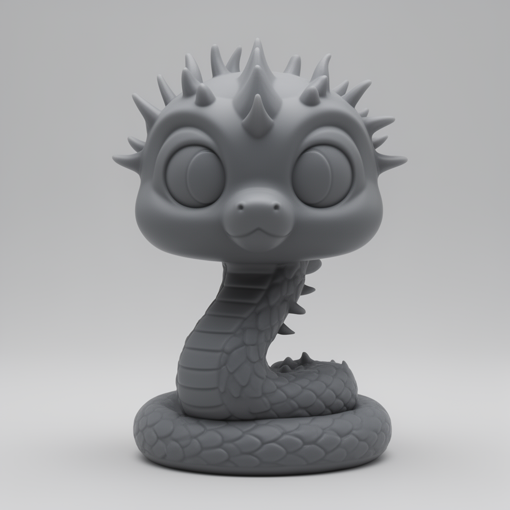 Chibi Snake Figurine free 3D printable STL
