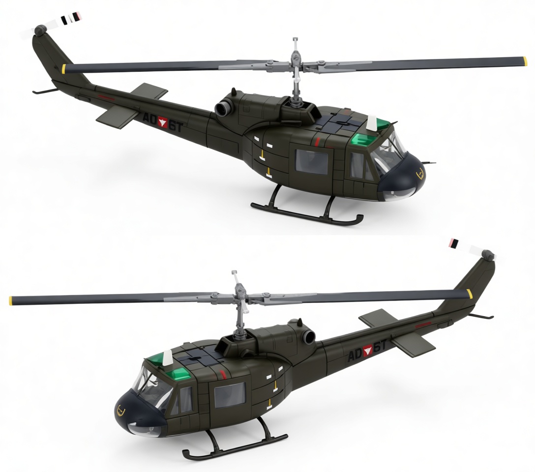 Bell UH-1 Huey Helicopter Model free 3D printable STL