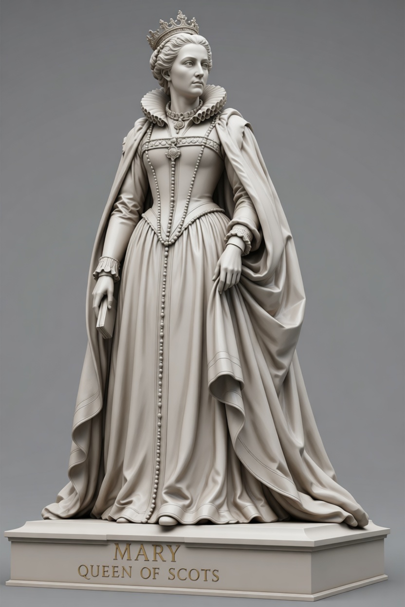 Mary Queen of Scots Statue free 3D printable STL