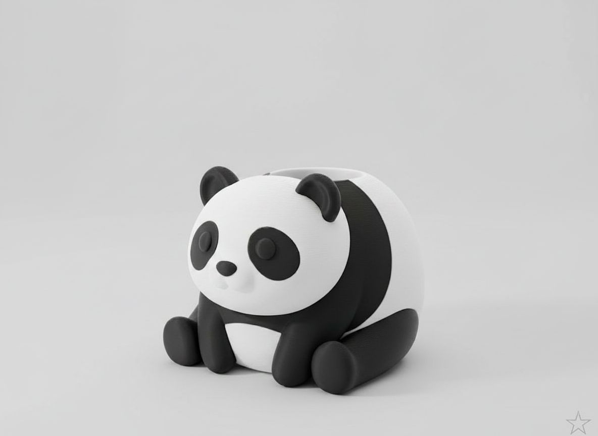 Panda Bear Planter free 3D printable STL