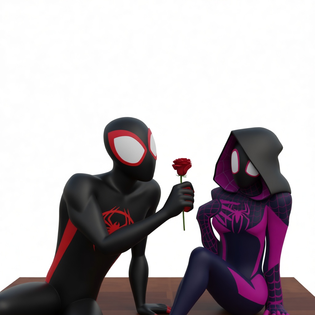 Miles Morales and Spider-Gwen Figurines free 3D printable STL
