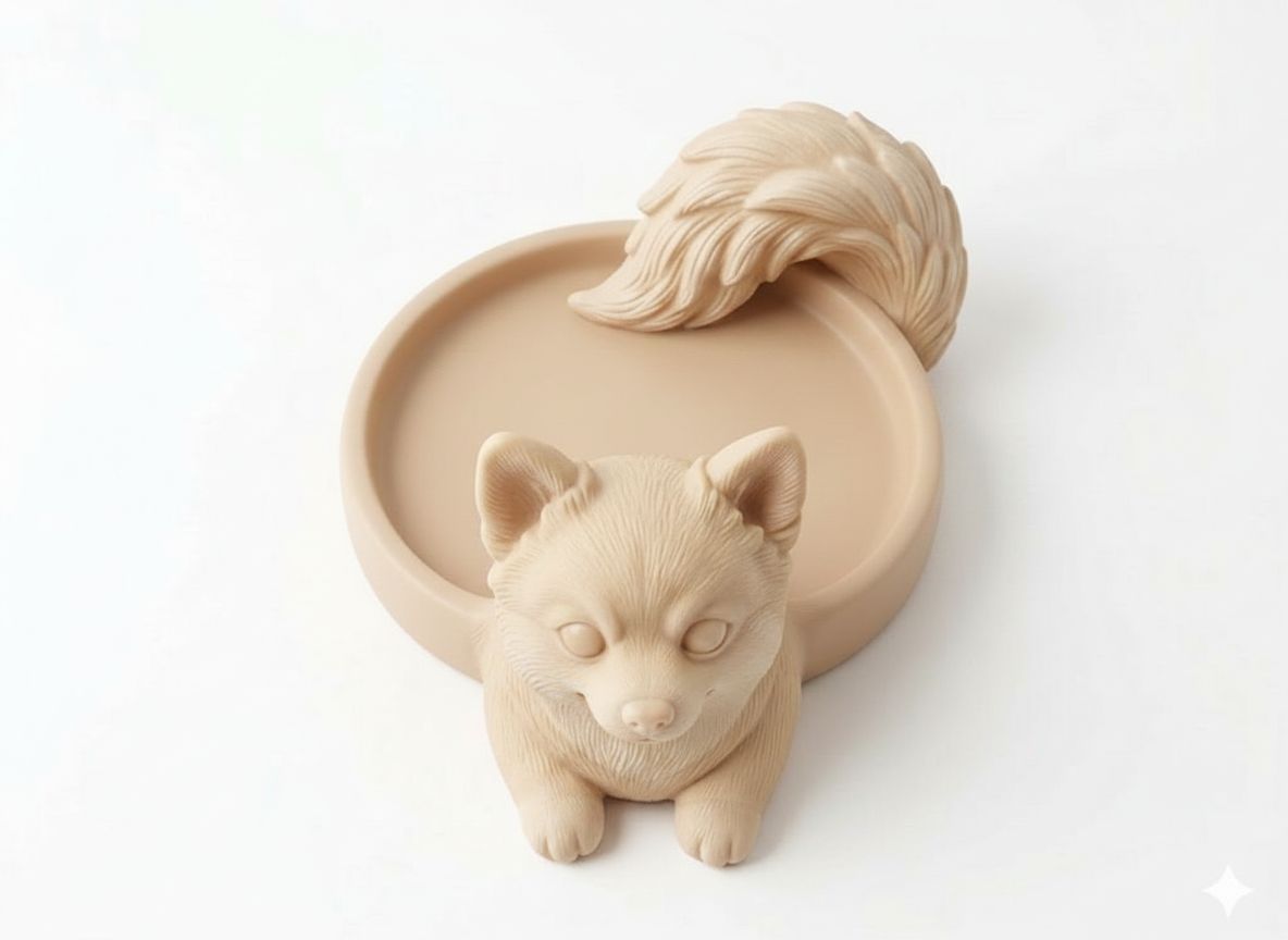 Pomeranian Dog Tray free 3D printable STL