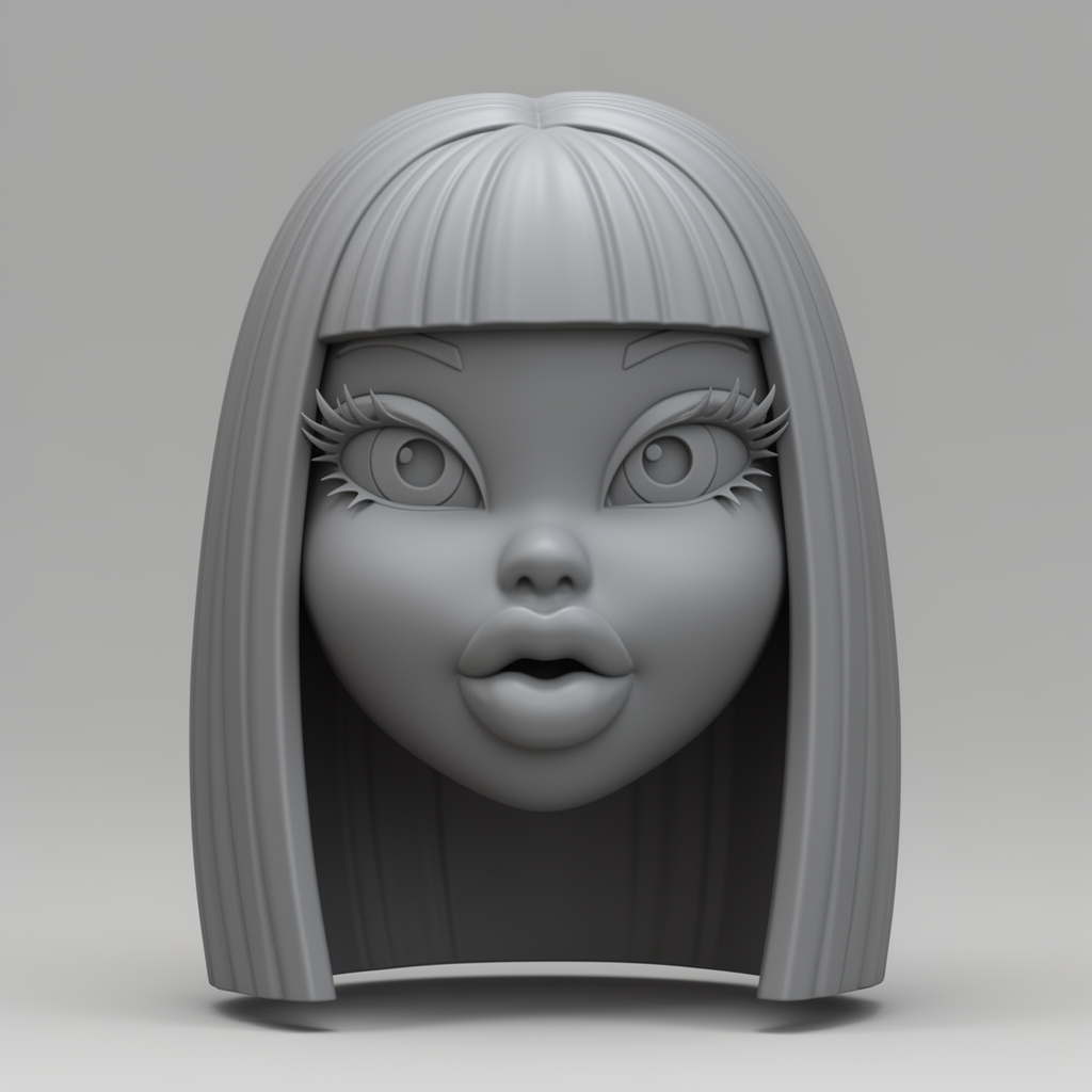 Bratz Girl Head Bust free 3D printable STL