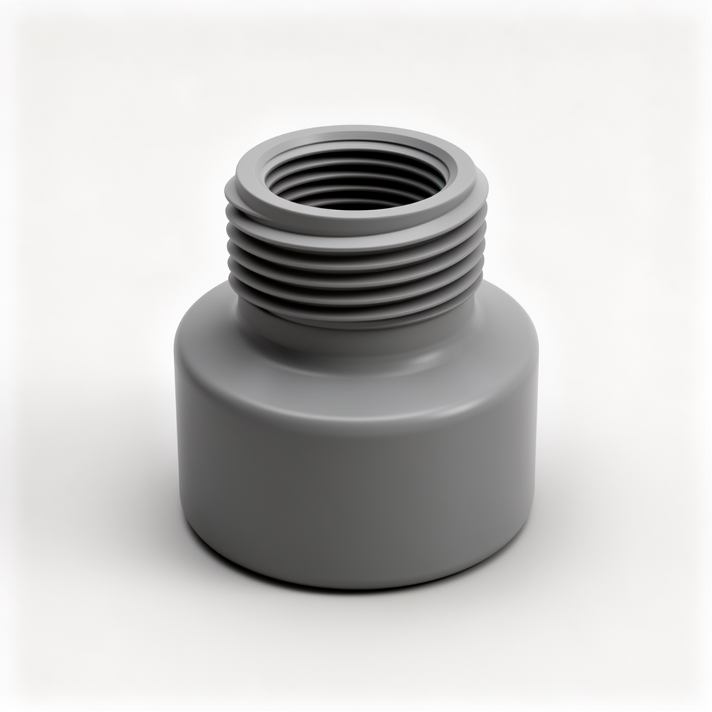 2 to 1 Inch Threaded Reducer free 3D printable STL