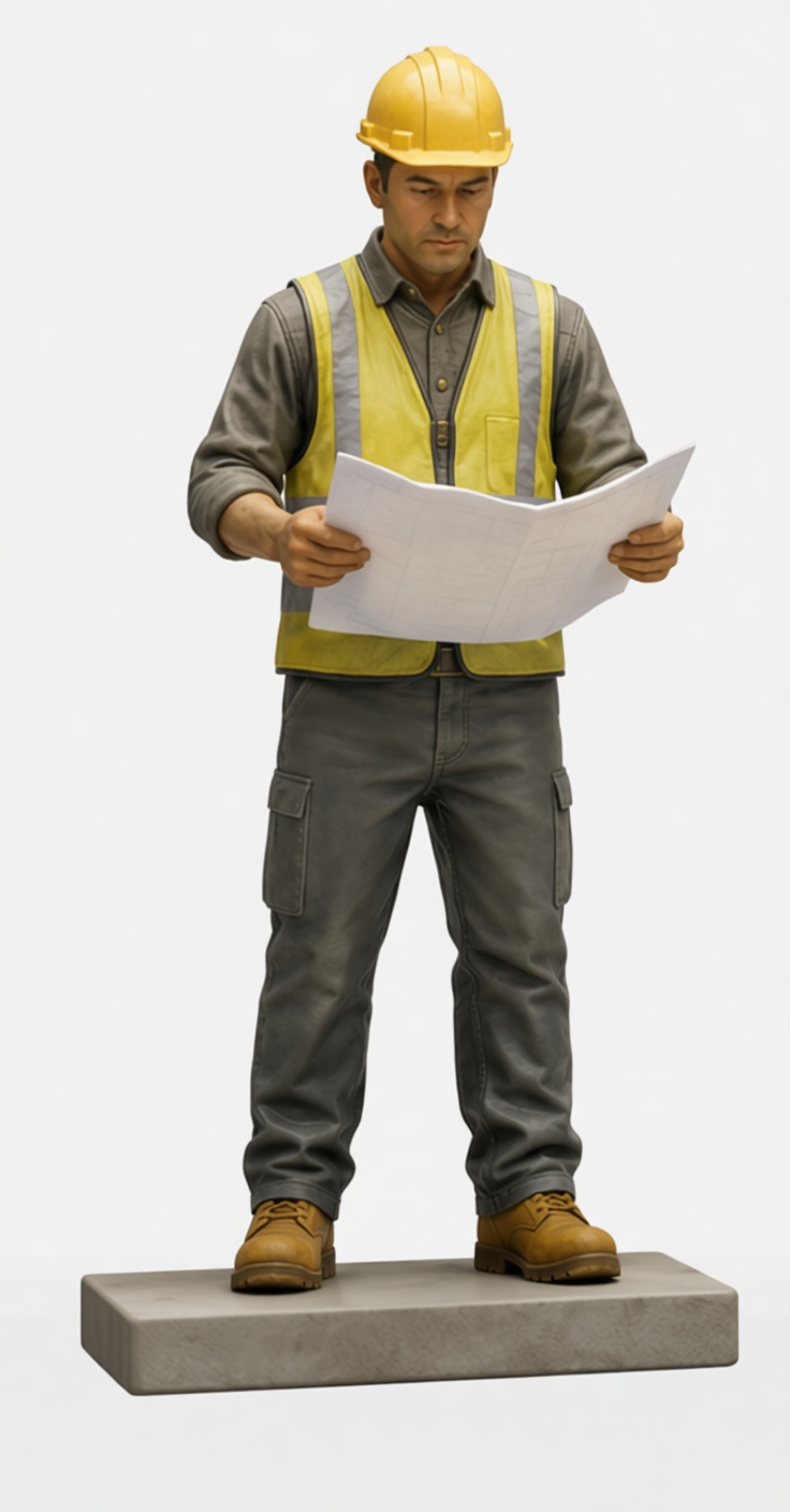 Construction Worker Figurine free 3D printable STL