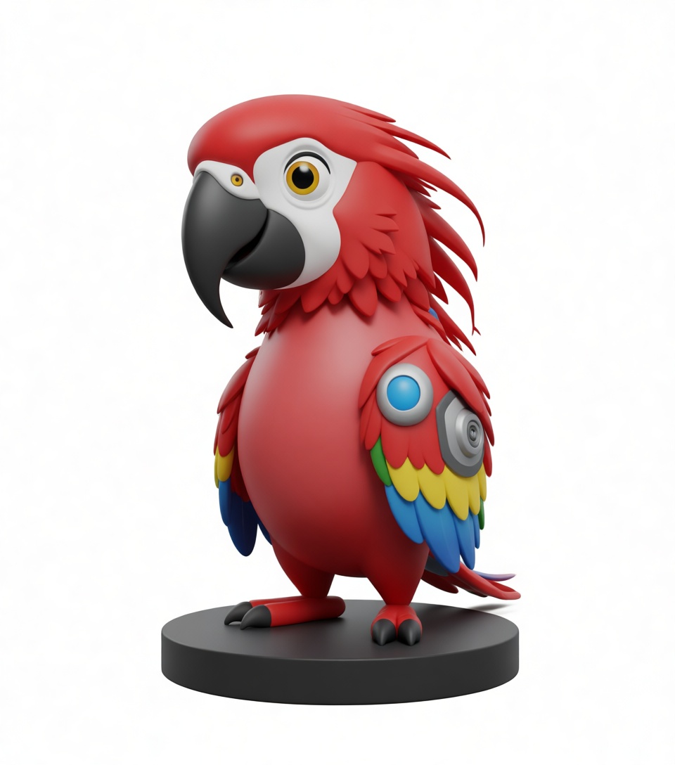 Scarlet Macaw Figurine free 3D printable STL