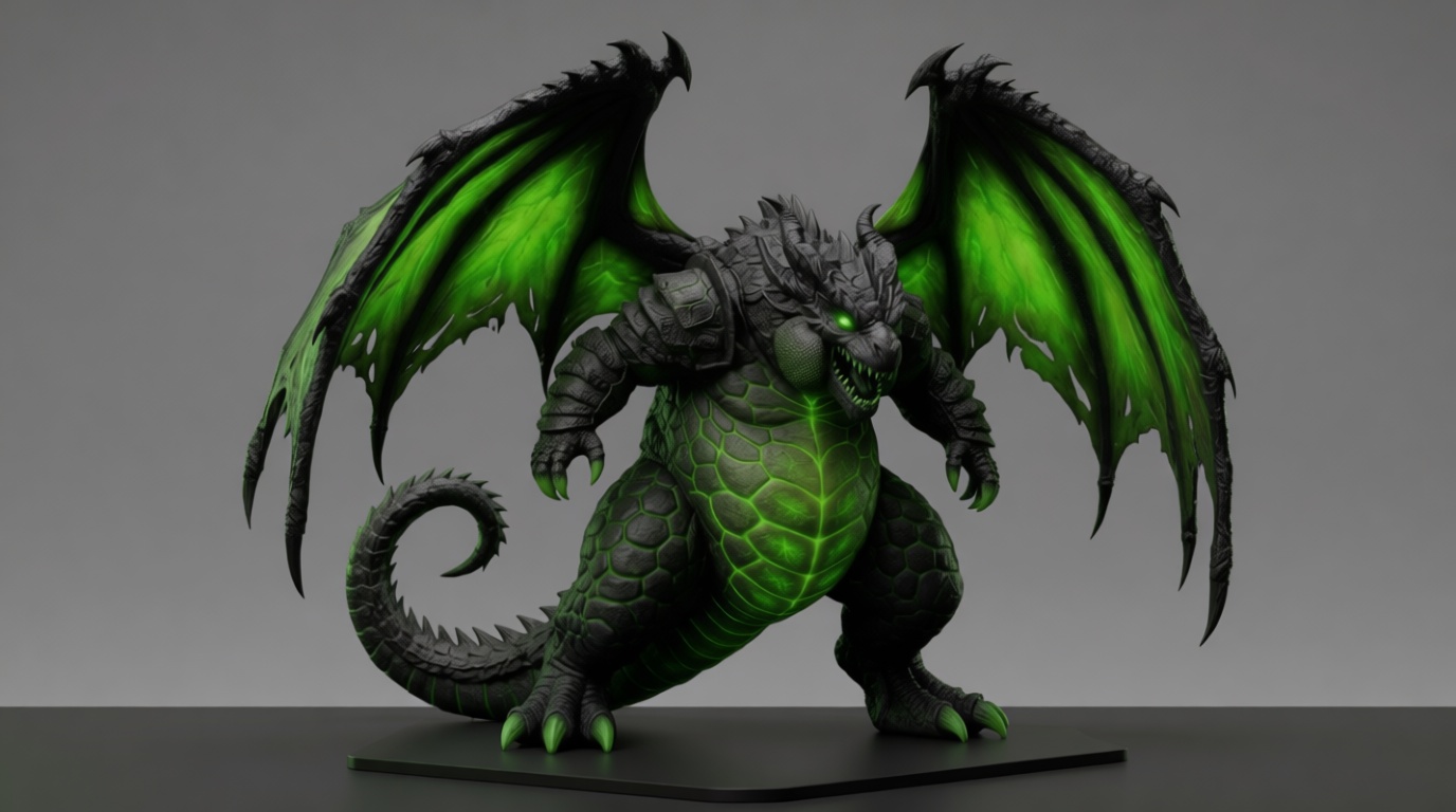 Radiation Godzilla Figurine free 3D printable STL