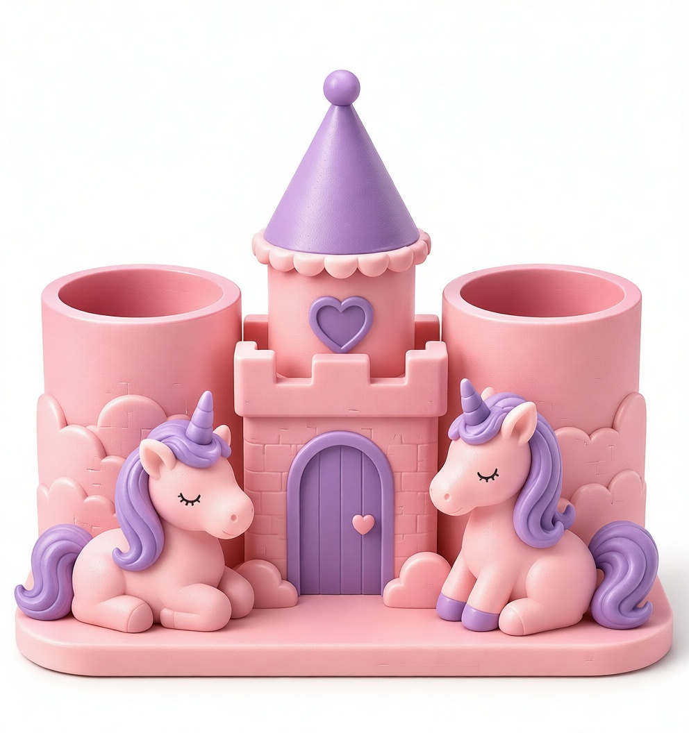 Unicorn Castle Organizer free 3D printable STL
