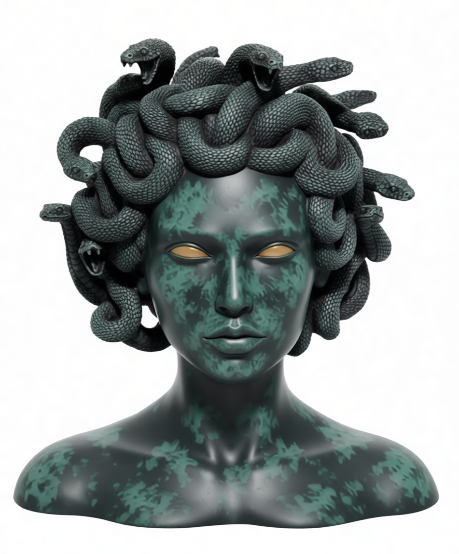 Medusa Bust Sculpture free 3D printable STL