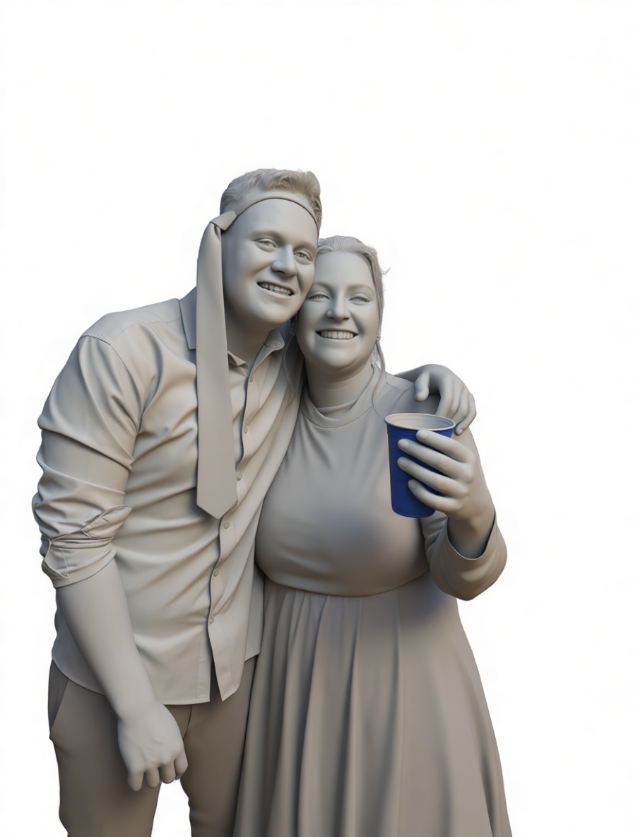 Couple Party Figurine free 3D printable STL