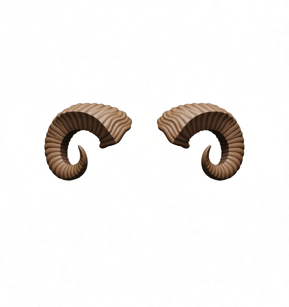 Ram Horns Pair free 3D printable STL