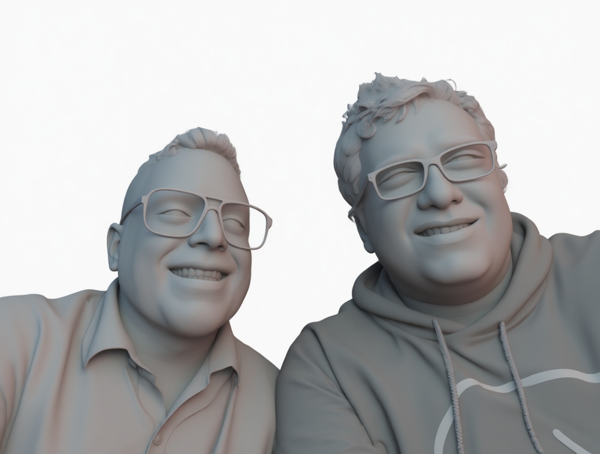 Two Men Busts free 3D printable STL