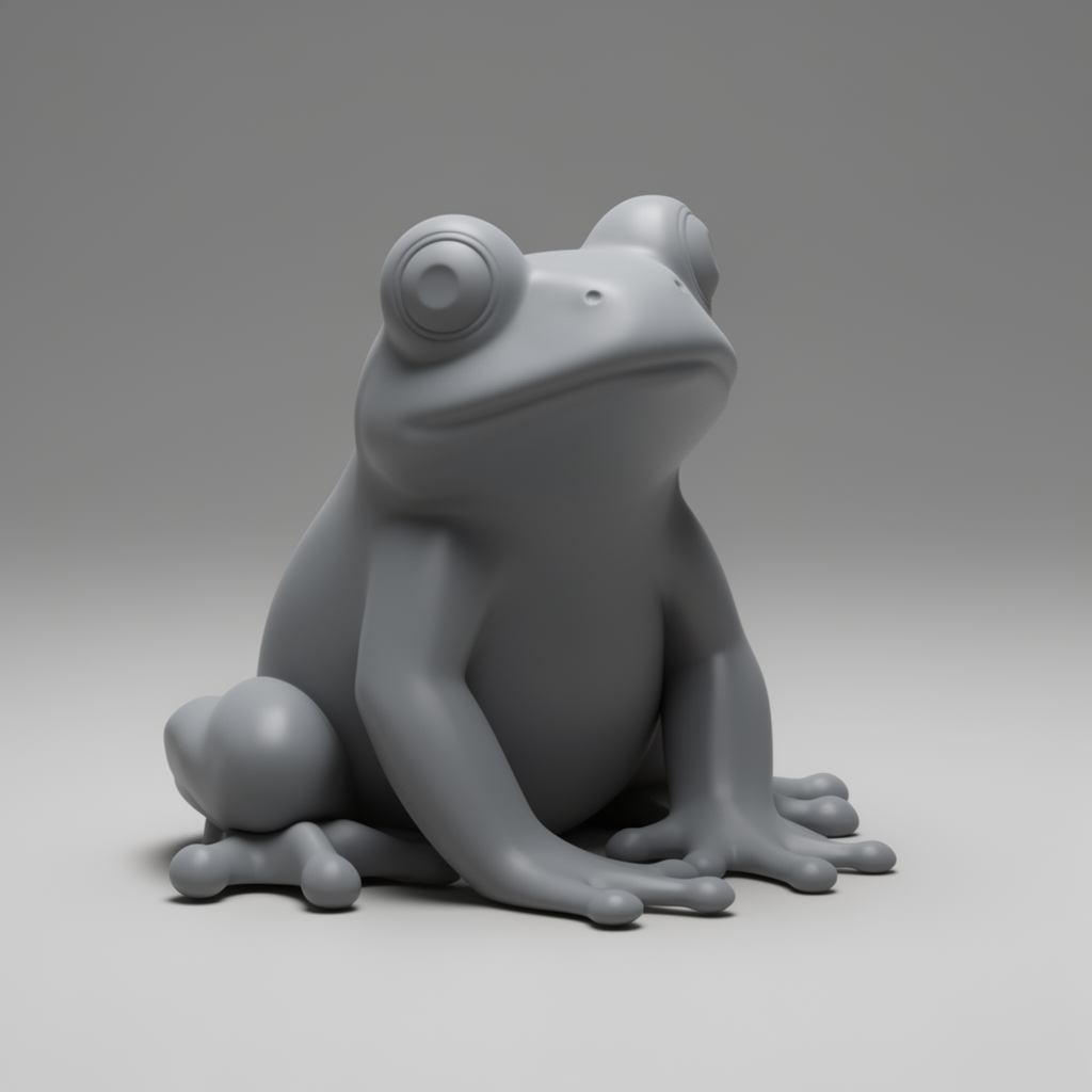 Realistic Frog Figurine free 3D printable STL
