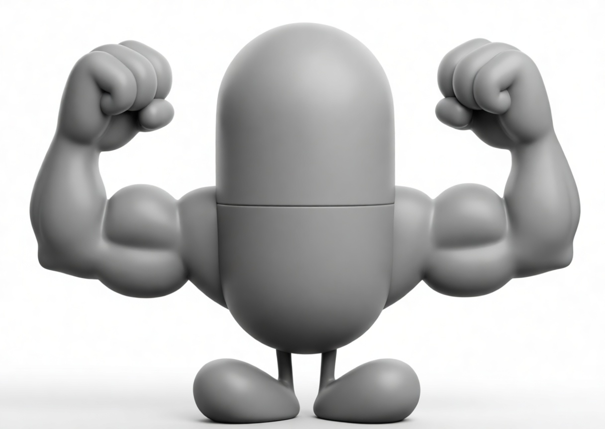 Muscle Pill Figurine free 3D printable STL