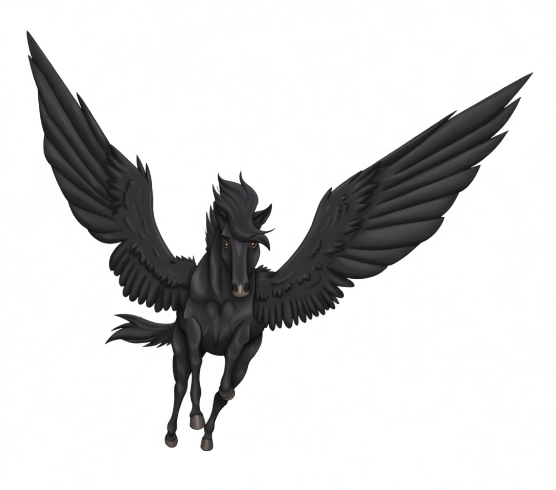 Black Pegasus Figurine free 3D printable STL