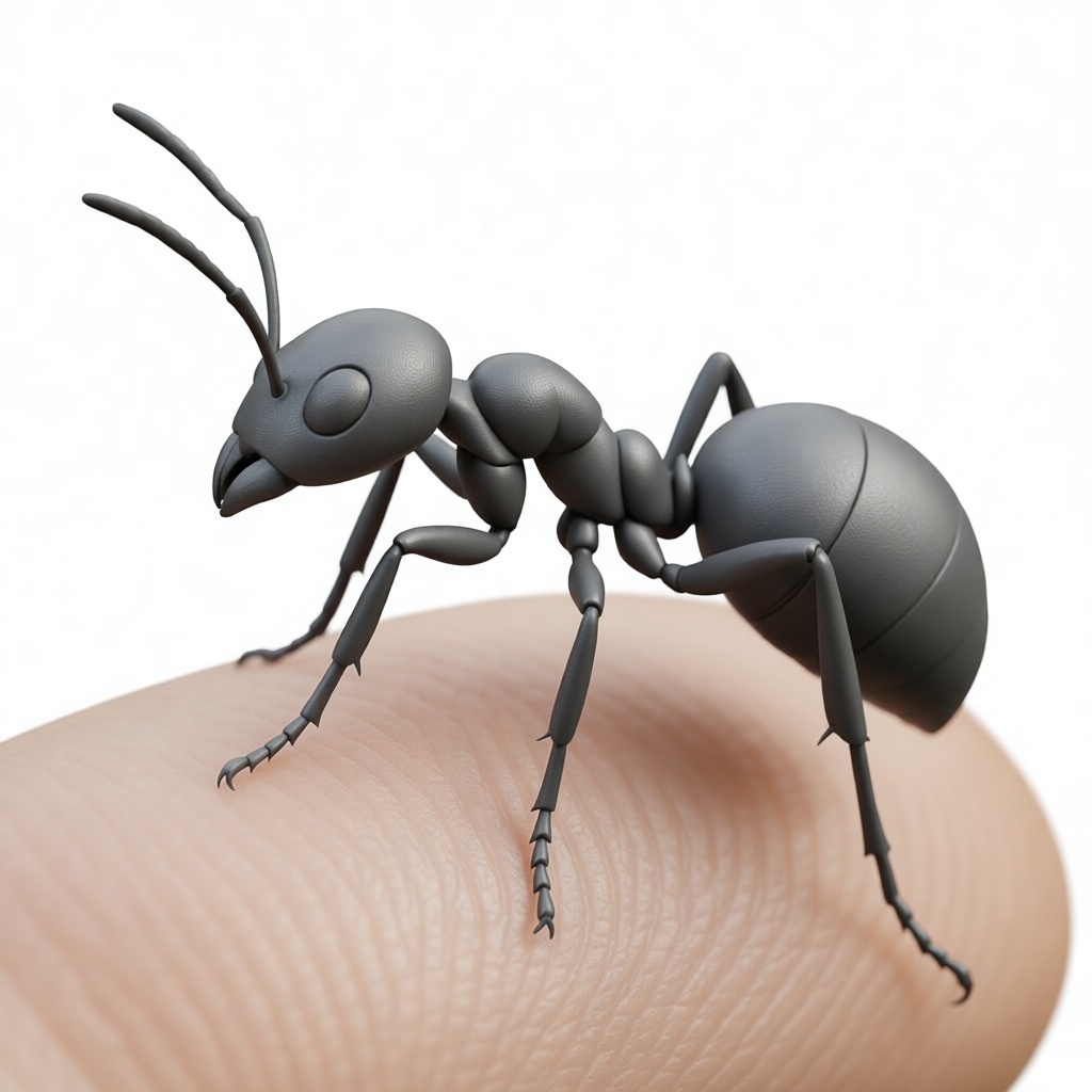 Black Garden Ant Model free 3D printable STL