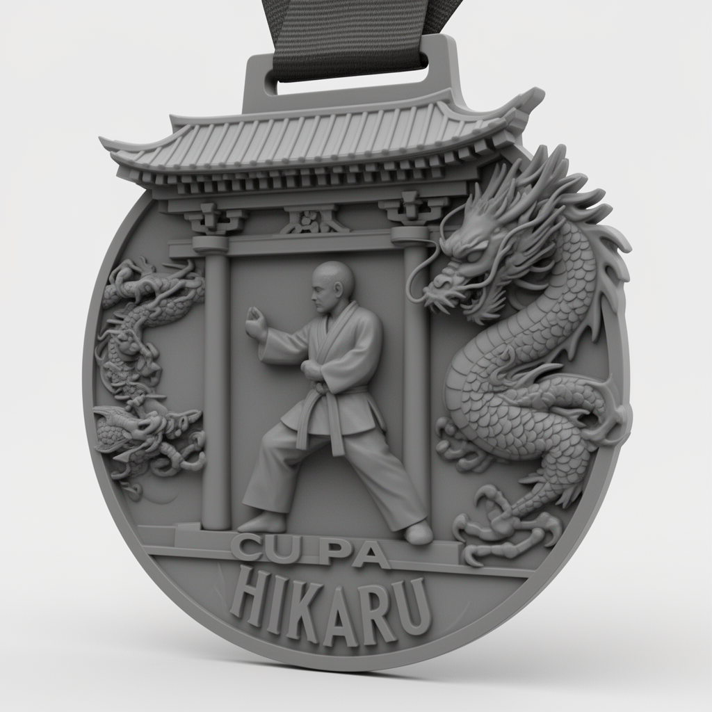 Karate Medal Sculpture - Free 3D Printable STL File
