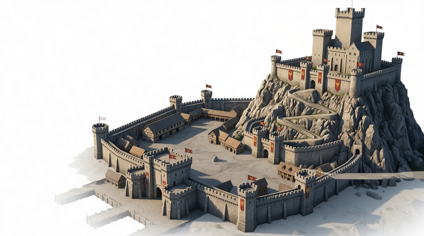 Medieval Castle Model free 3D printable STL