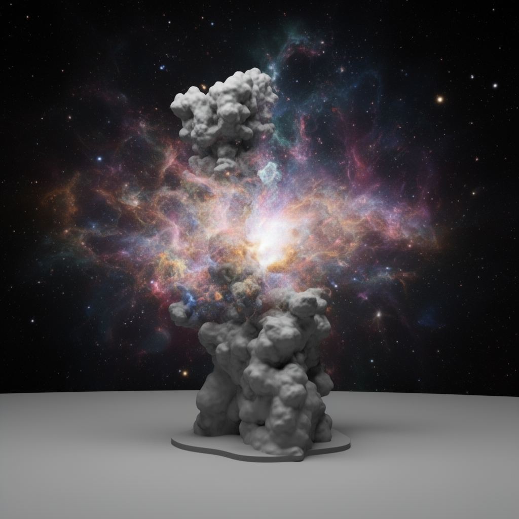 Nebula Space Sculpture free 3D printable STL