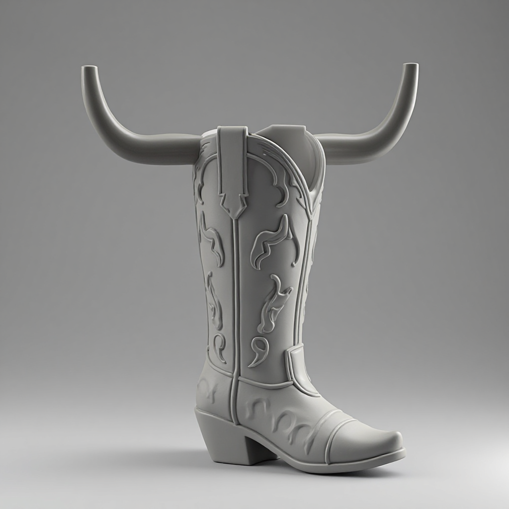 Cowboy Boot Vase free 3D printable STL