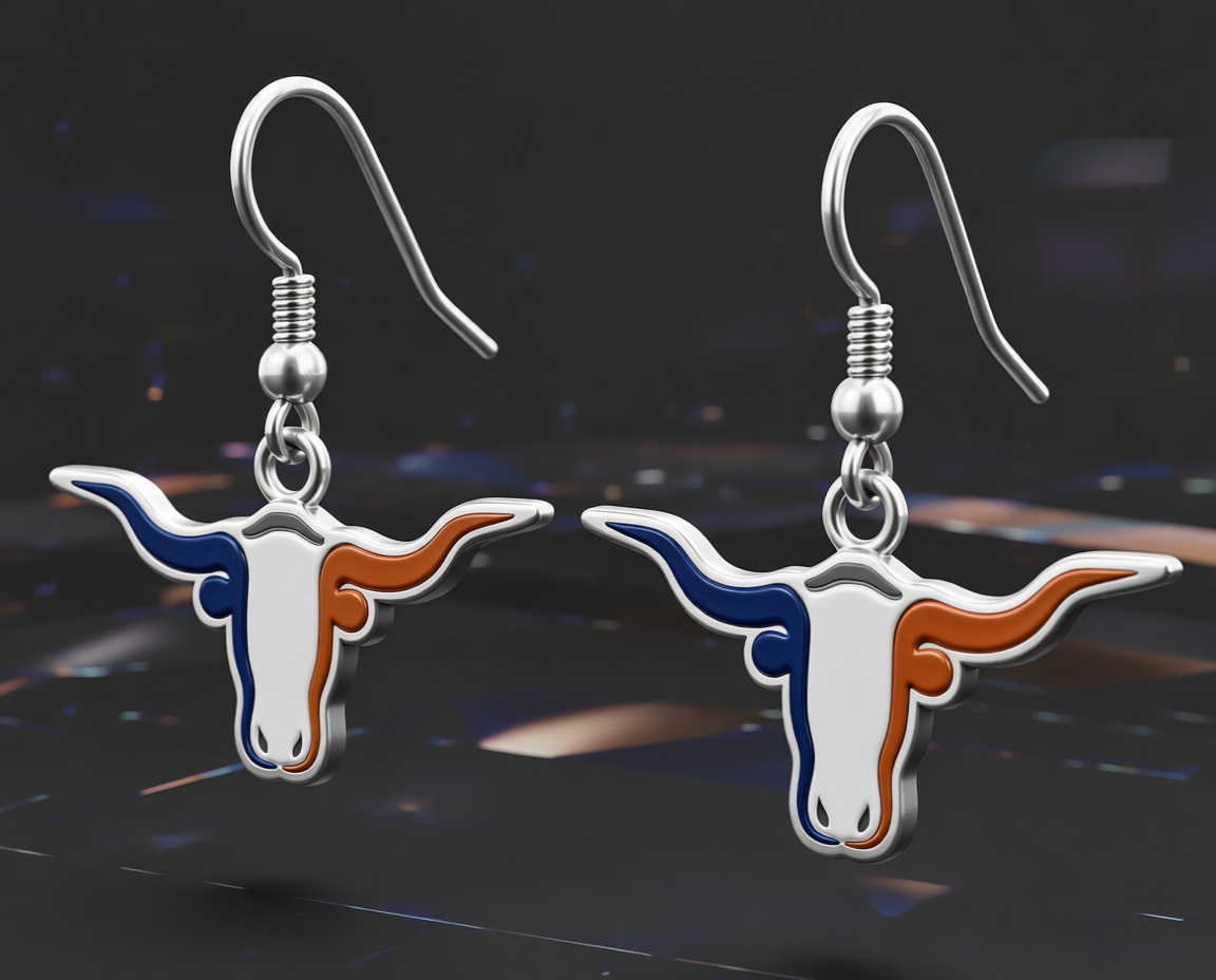 Texas Longhorn Earrings free 3D printable STL