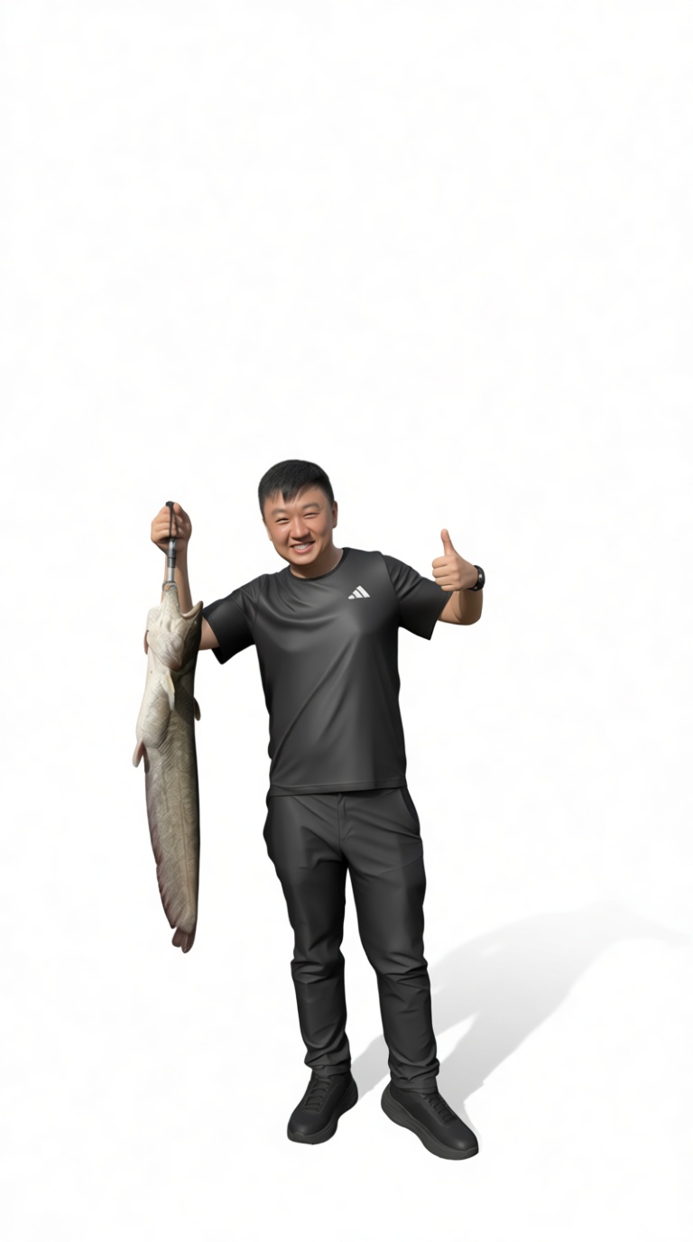 Asian Man with Fish Figurine free 3D printable STL