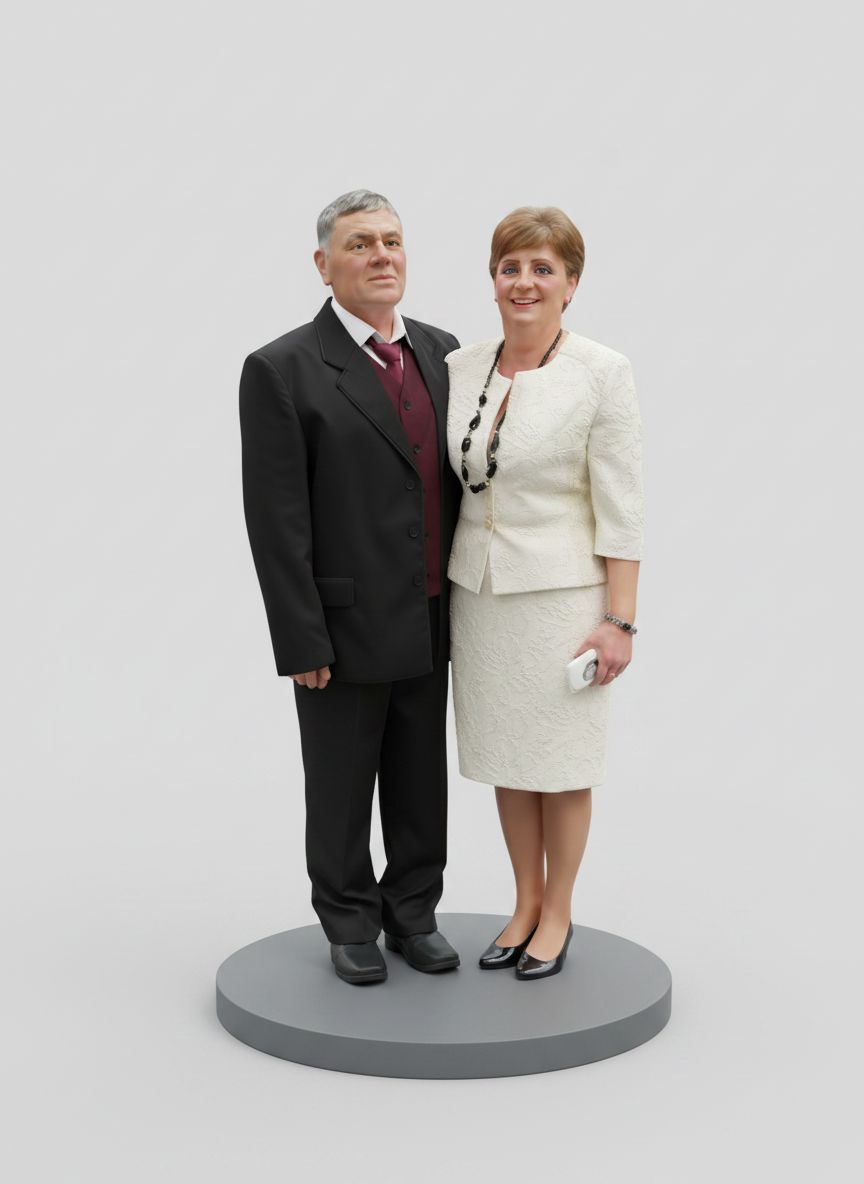 Couple Standing Figurine free 3D printable STL