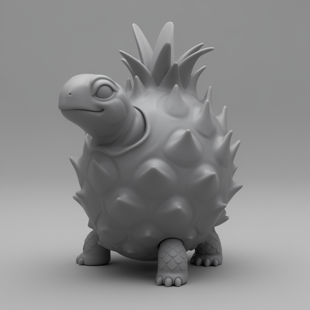 Dragon Fruit Turtle Figurine free 3D printable STL