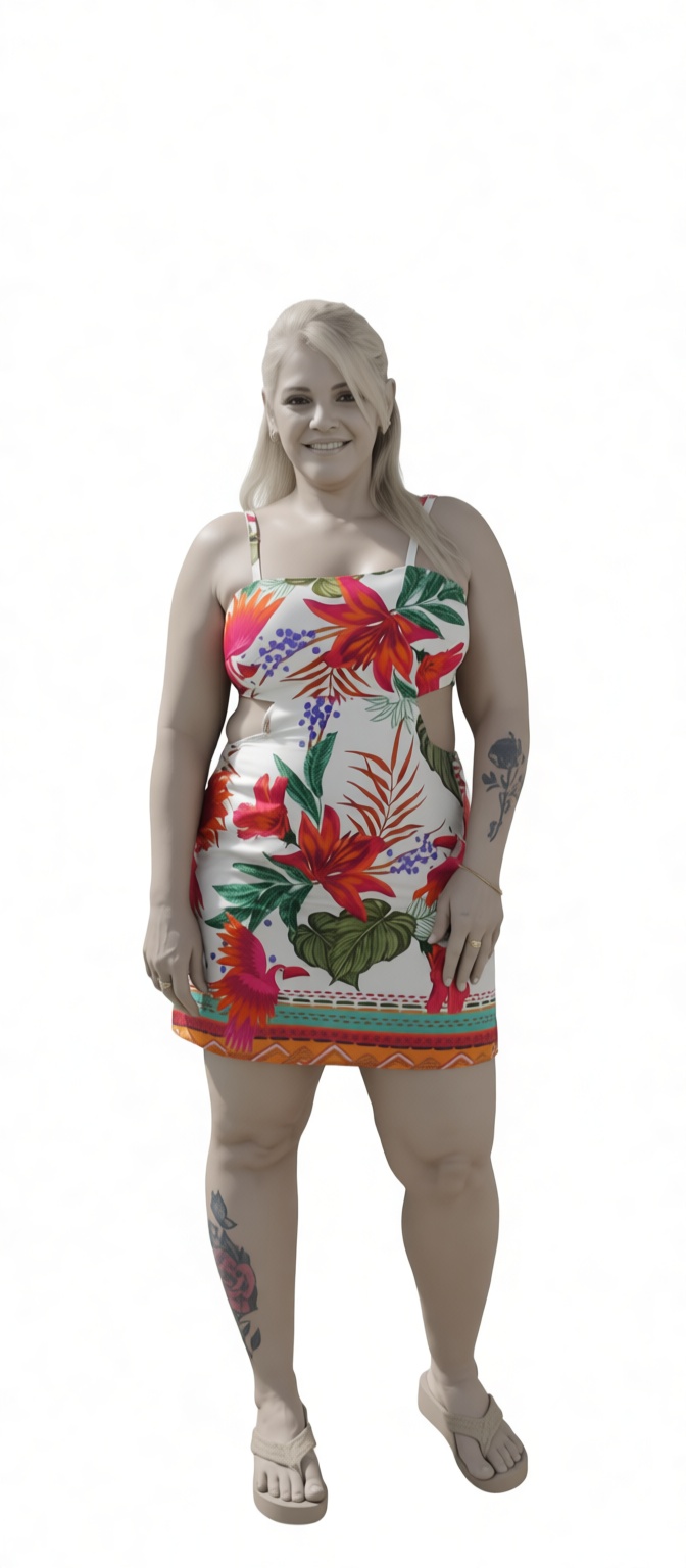 Woman in Floral Dress Figurine free 3D printable STL
