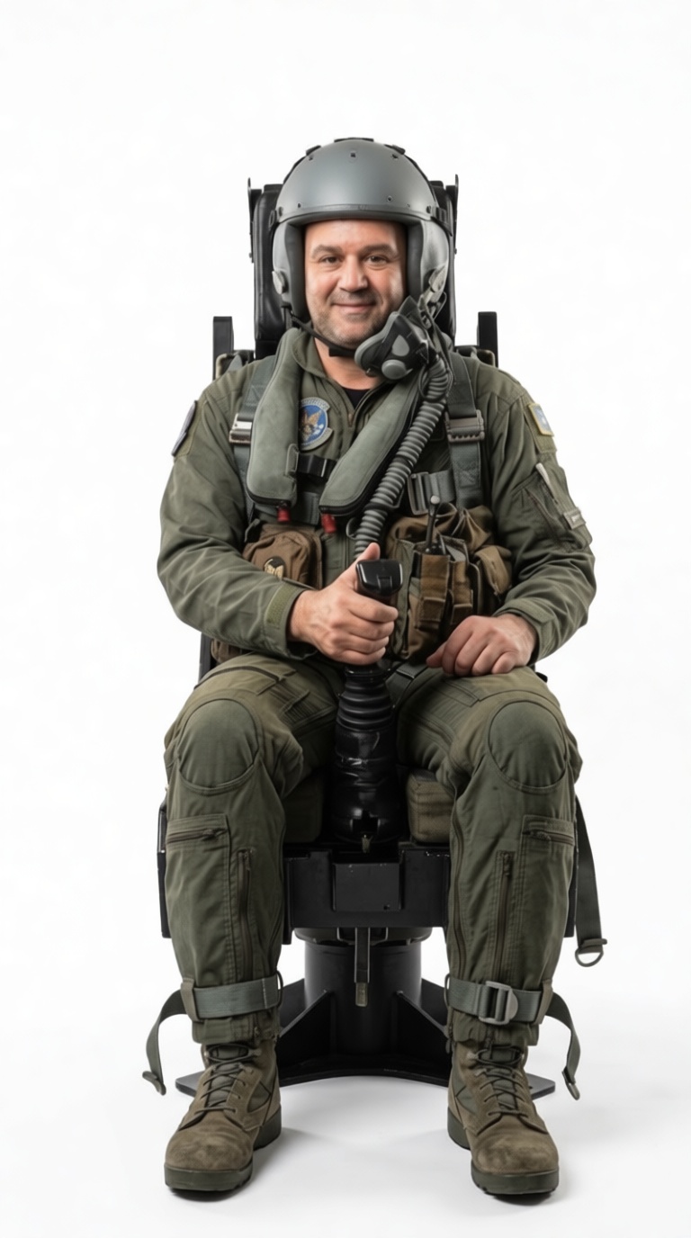 Fighter Pilot in Ejection Seat free 3D printable STL