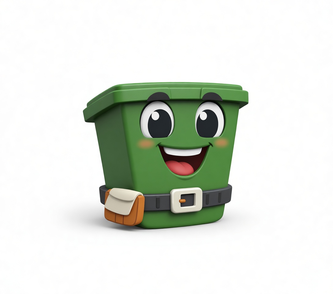 Trash Can Character Figurine - Free 3D Printable STL File
