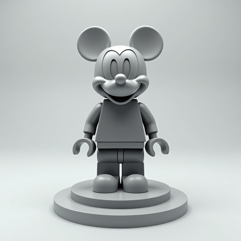 Lego Mickey Mouse Figure free 3D printable STL