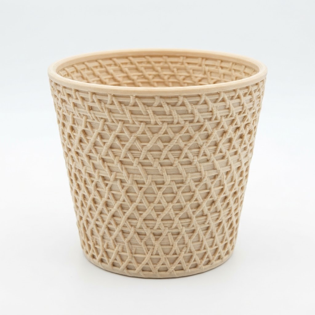 Woven Basket Planter free 3D printable STL