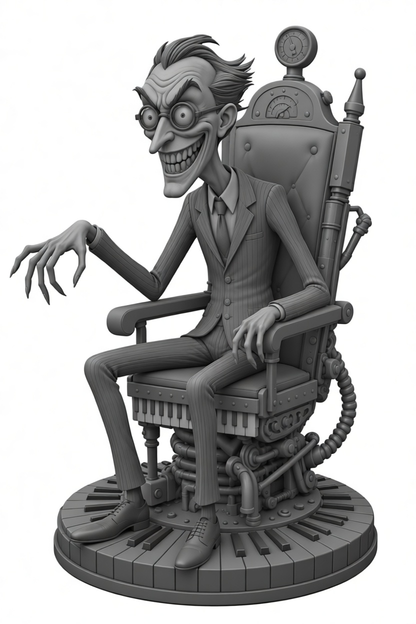Mad Scientist Figurine free 3D printable STL