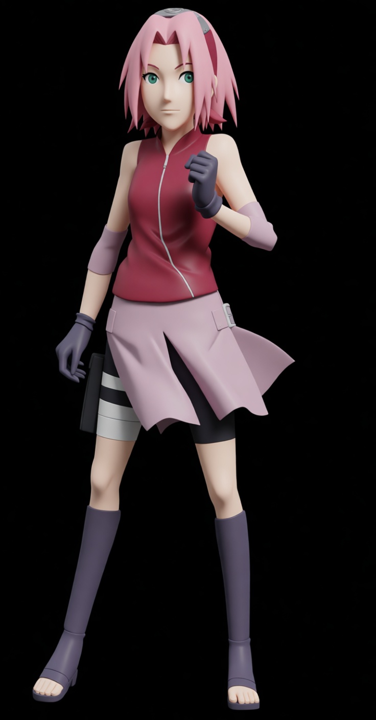 Sakura Haruno Figurine free 3D printable STL