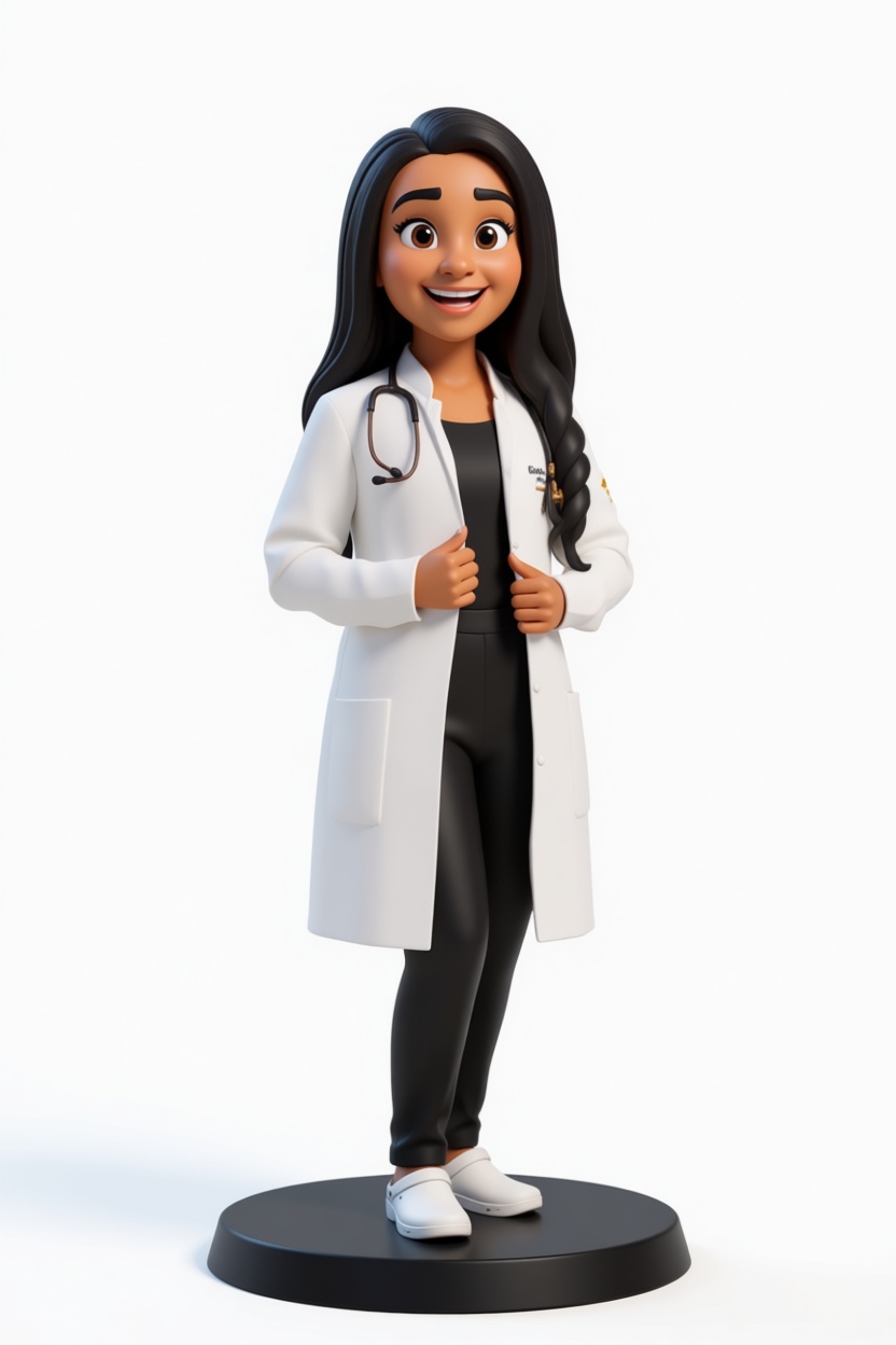 Female Doctor Figurine free 3D printable STL