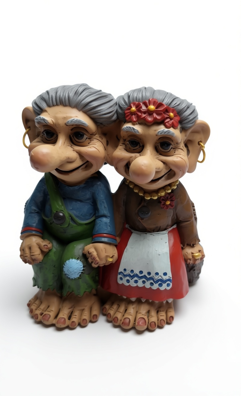Troll Couple Figurines free 3D printable STL