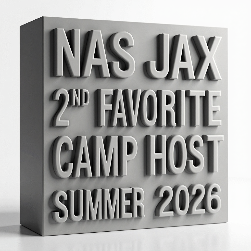 NAS JAX Camp Host Badge free 3D printable STL