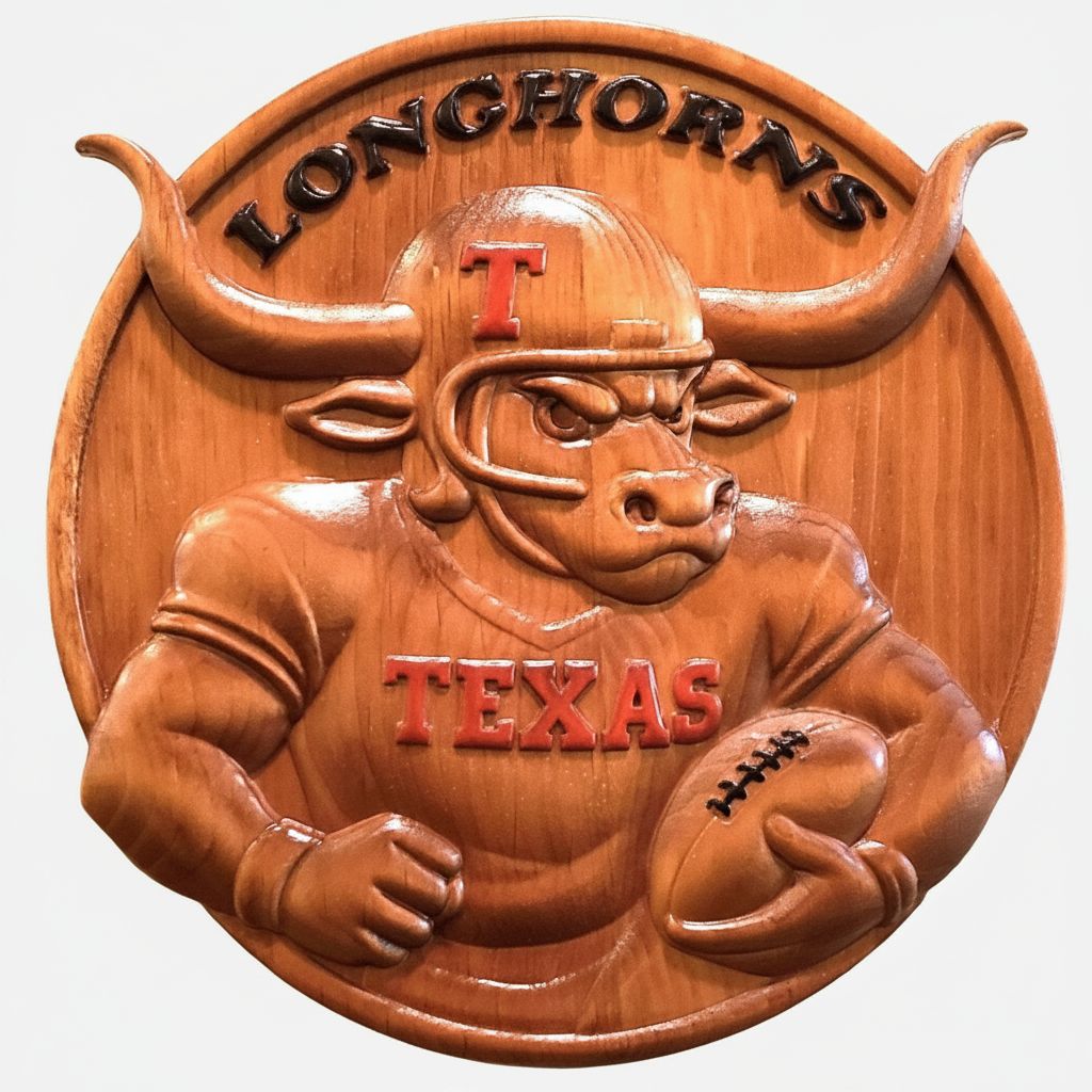Texas Longhorns Football Emblem free 3D printable STL