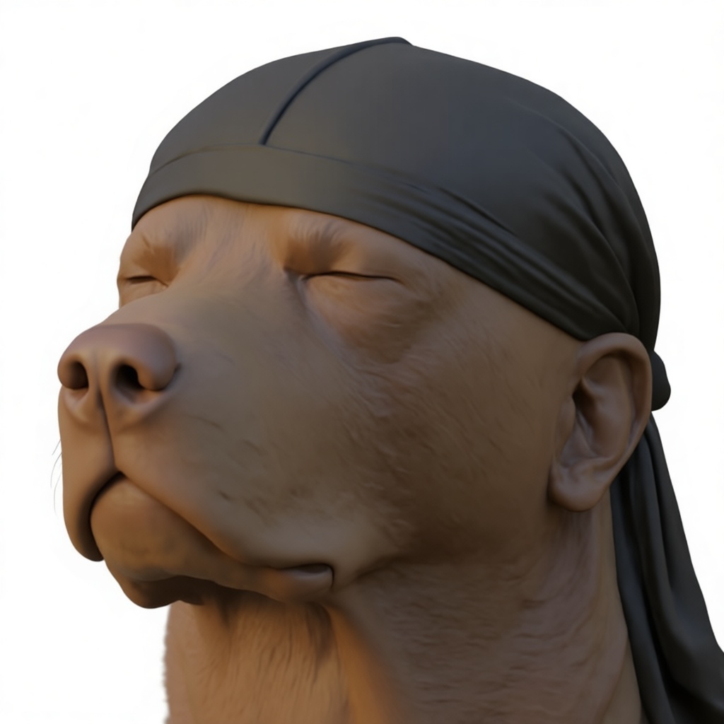 Pitbull Dog Bust free 3D printable STL