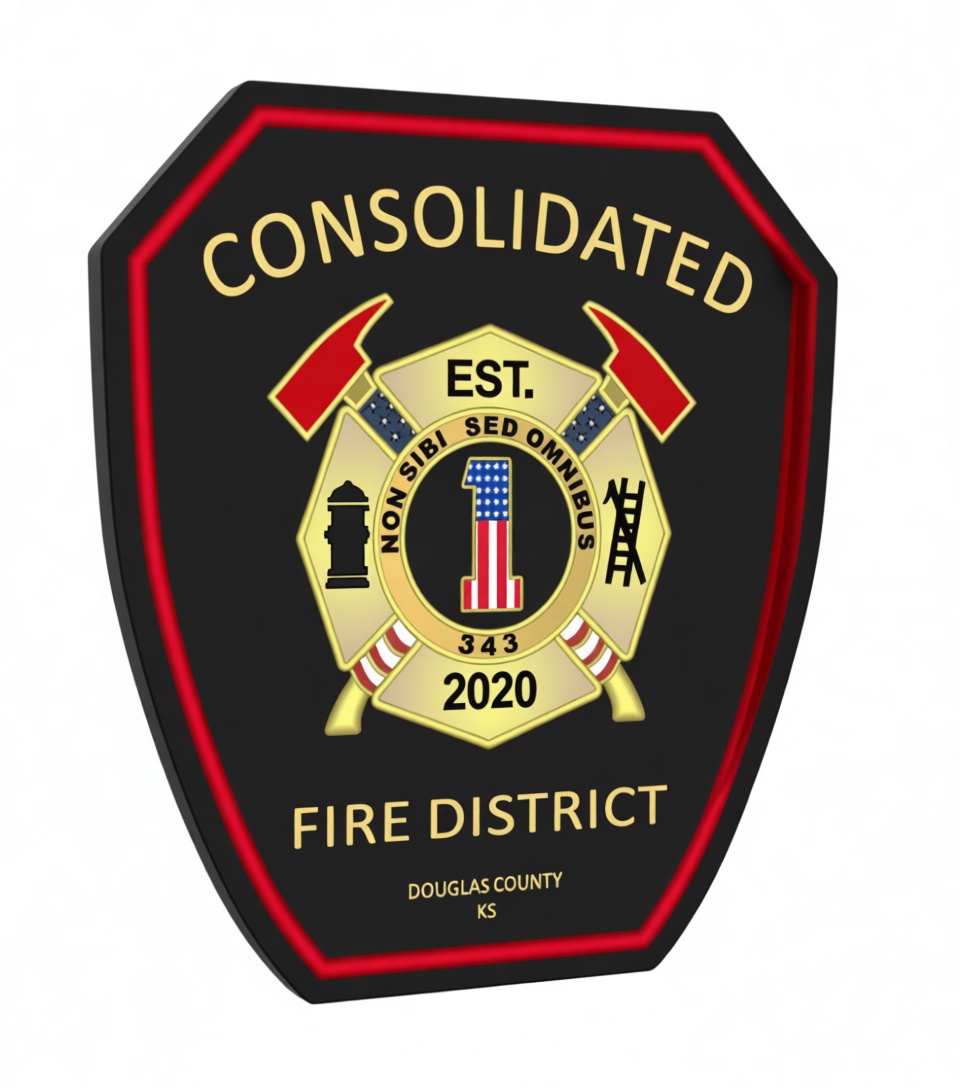 Consolidated Fire District Badge free 3D printable STL