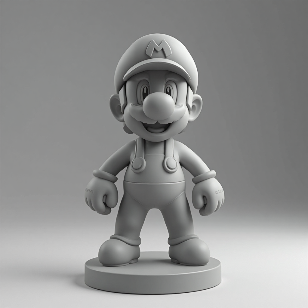 Super Mario Action Figurine free 3D printable STL
