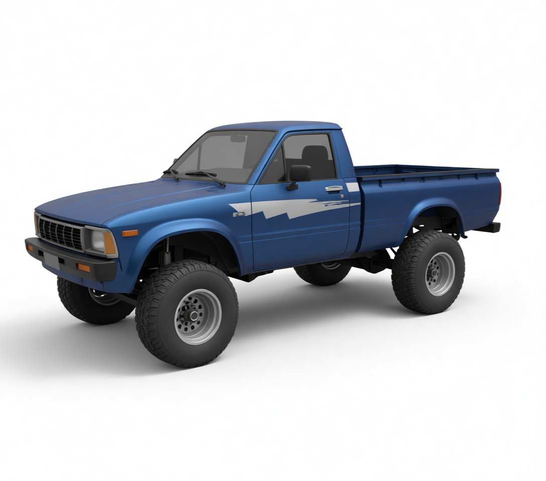 1980s Toyota Hilux Pickup free 3D printable STL