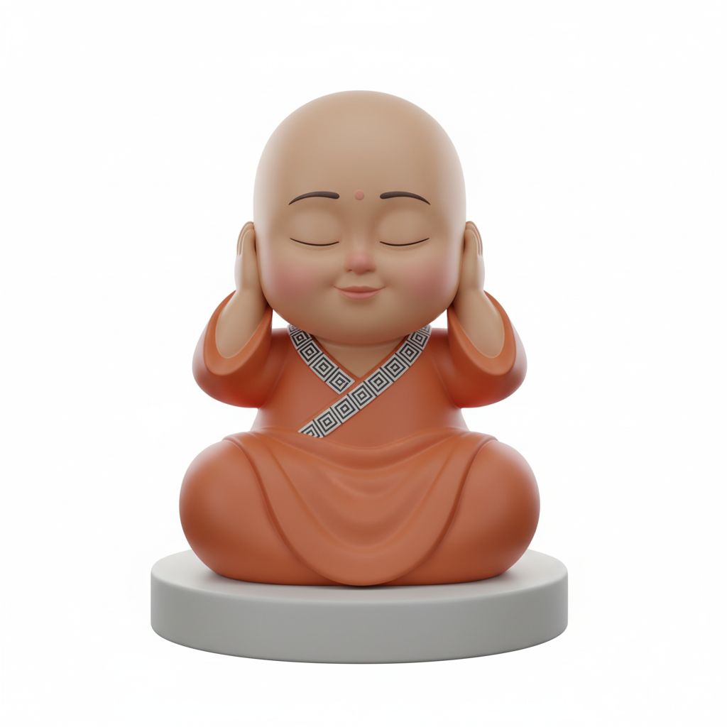 Meditating Monk Figurine free 3D printable STL