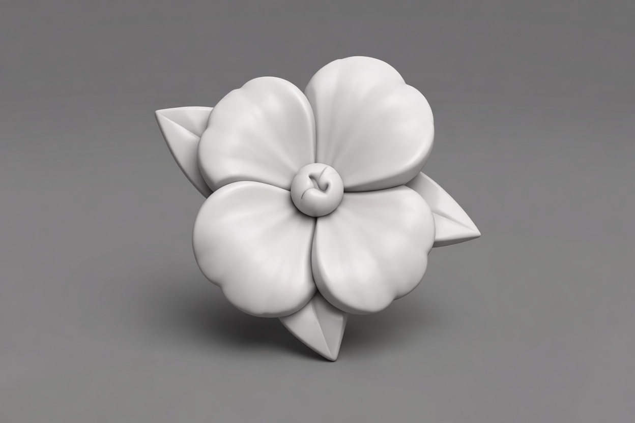 Plumeria Flower Figurine free 3D printable STL