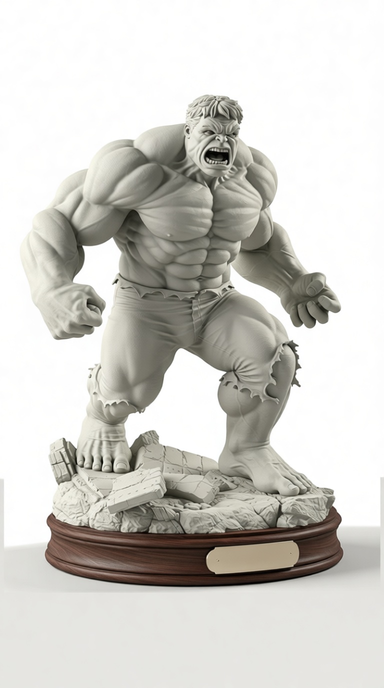 Hulk Statue free 3D printable STL