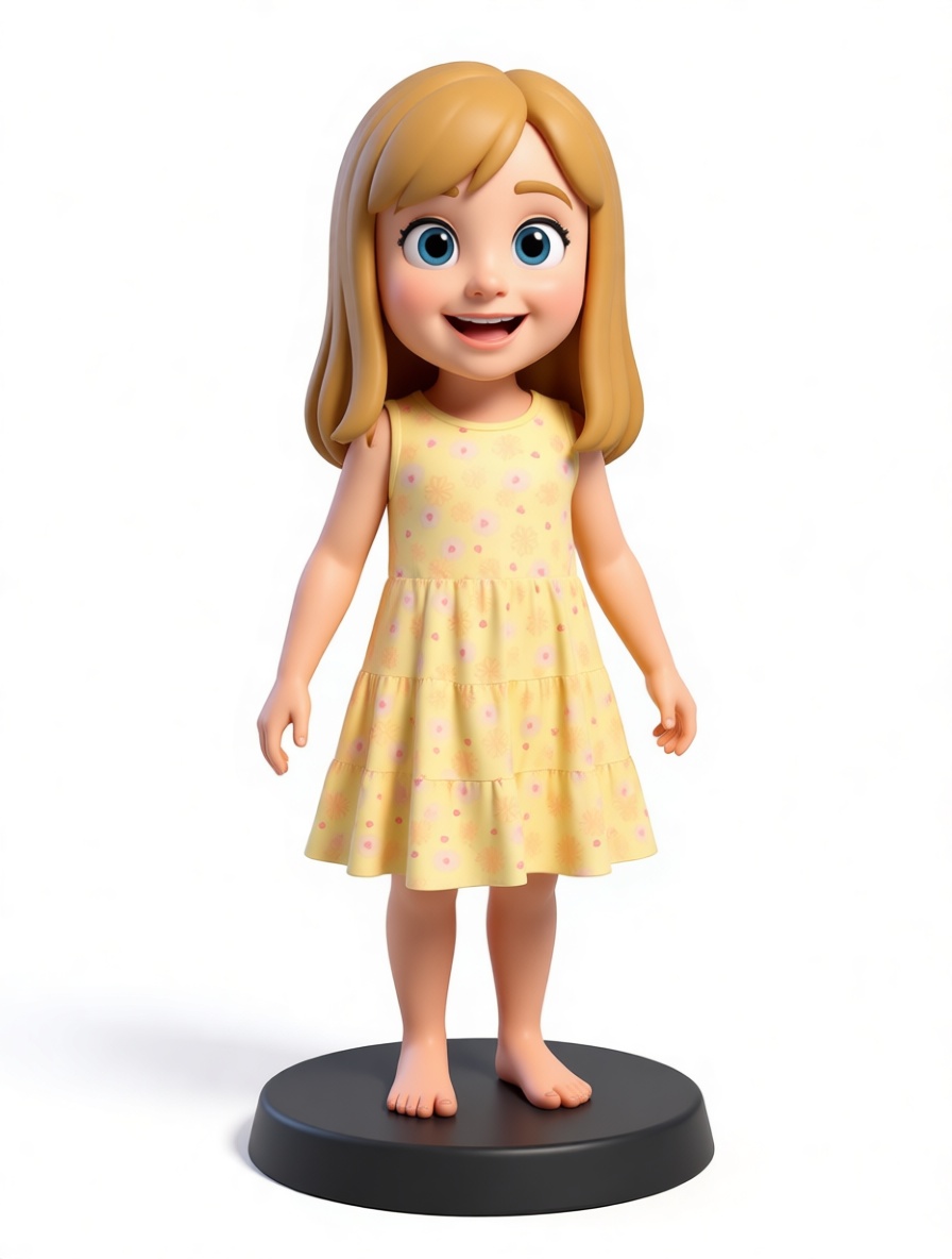 Smiling Girl Figurine free 3D printable STL